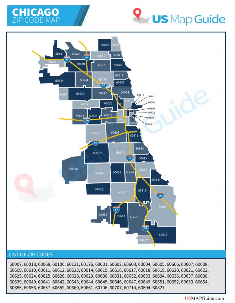 City Of Chicago Zip Code Map Chicago, Il Zip Code Map [Updated 2020]