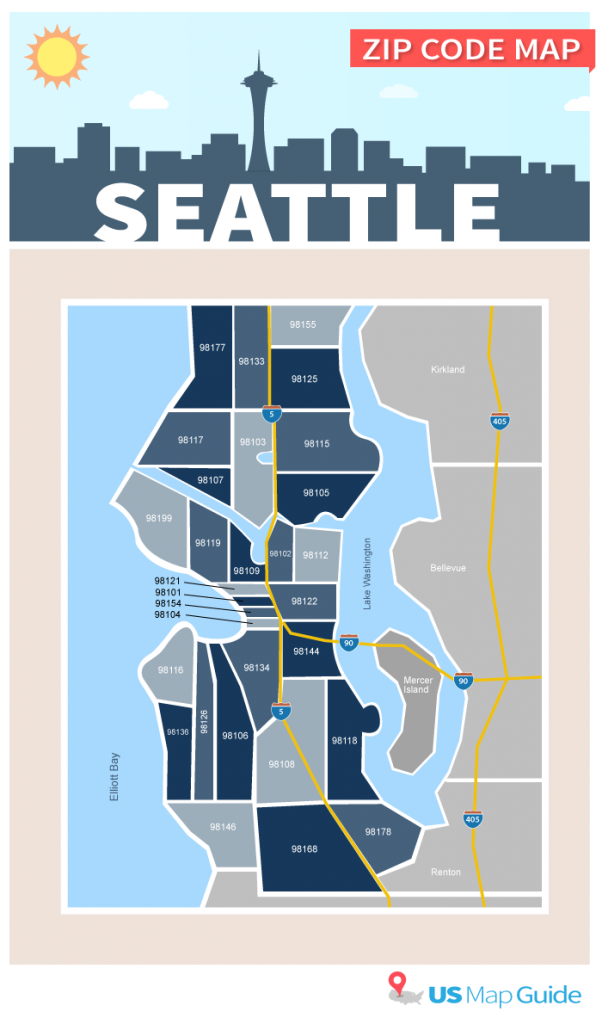 Zip Codes For Seattle Map - Map of world