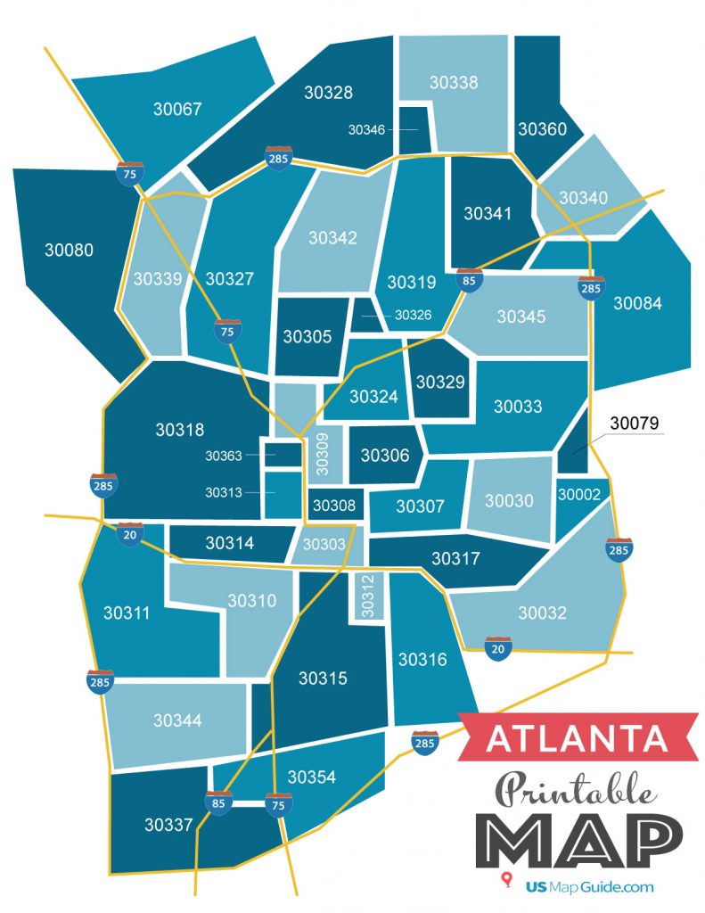 Atlanta Ga Zip Code Map Best New 2020