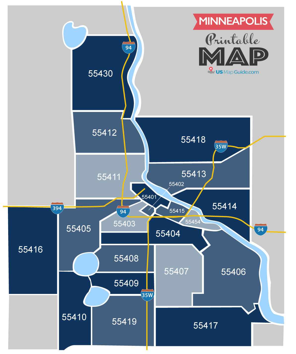 South Minneapolis Zip Code Map