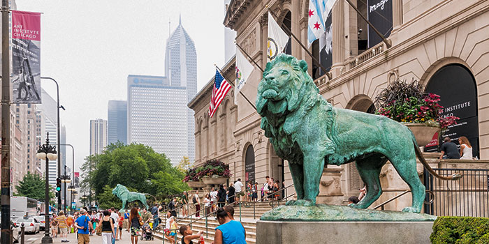 Front Entrance at Art Institute of Chicago