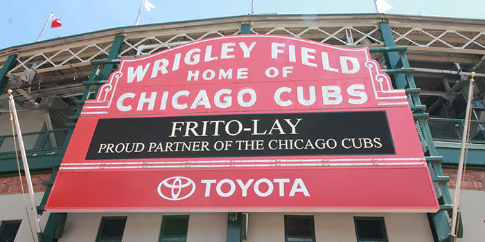 Sign at Wrigley Field Chicago