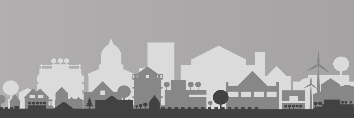 black and white cityscape background header